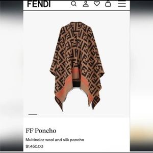Fendi FF Poncho Multicolor Poncho